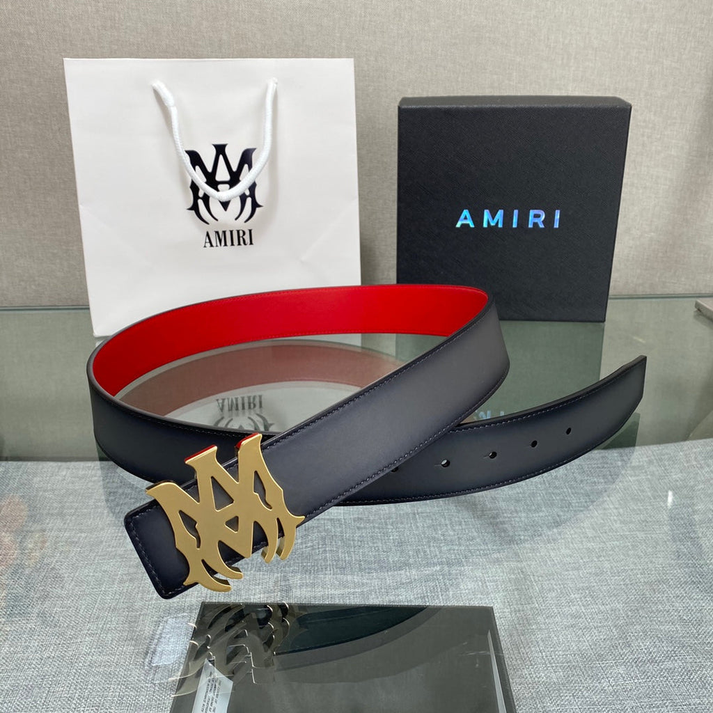 Amiri MA QUAD LEATHER 4CM BELT