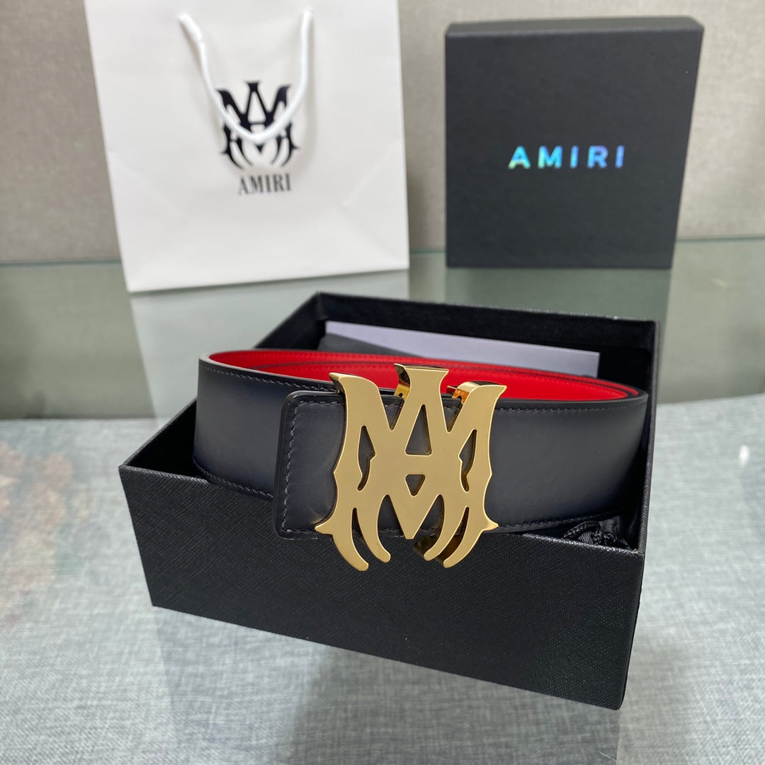 Amiri MA QUAD LEATHER 4CM BELT