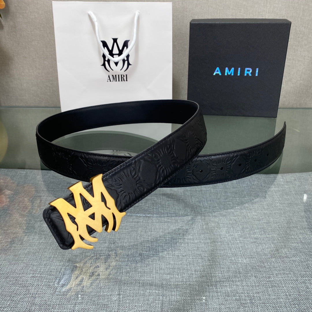Amiri MA QUAD LEATHER 4CM BELT