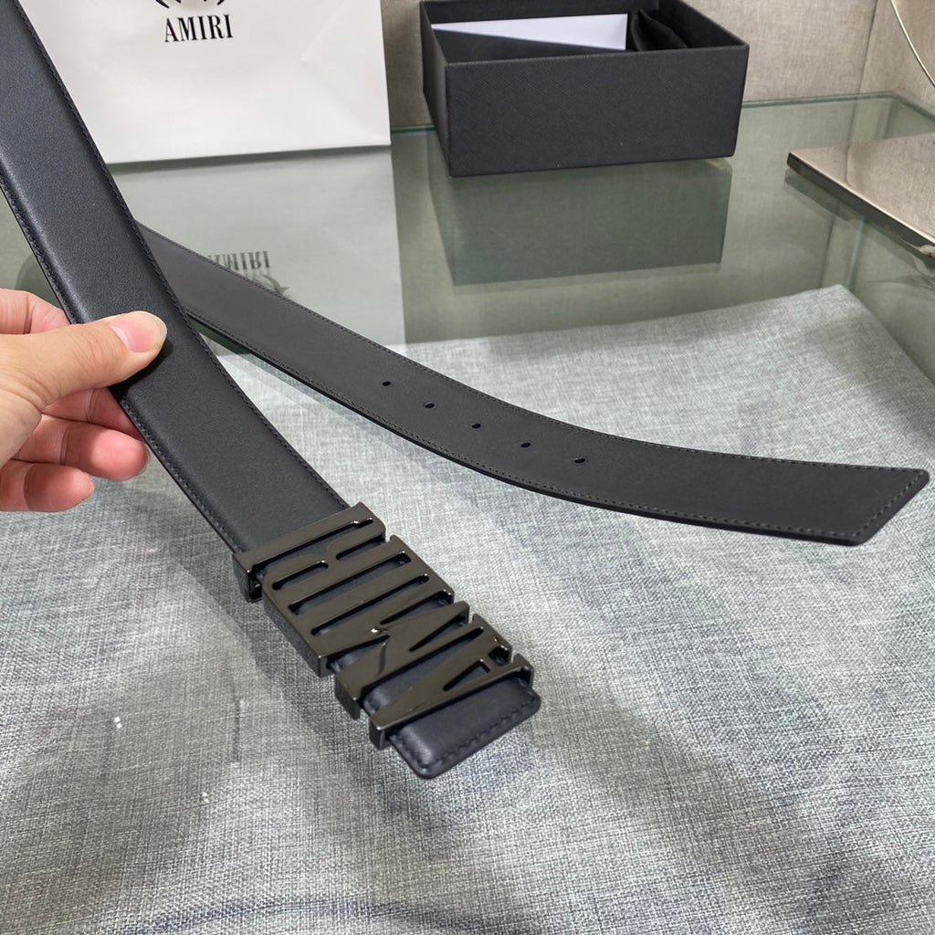 Amiri MA QUAD LEATHER 4CM BELT