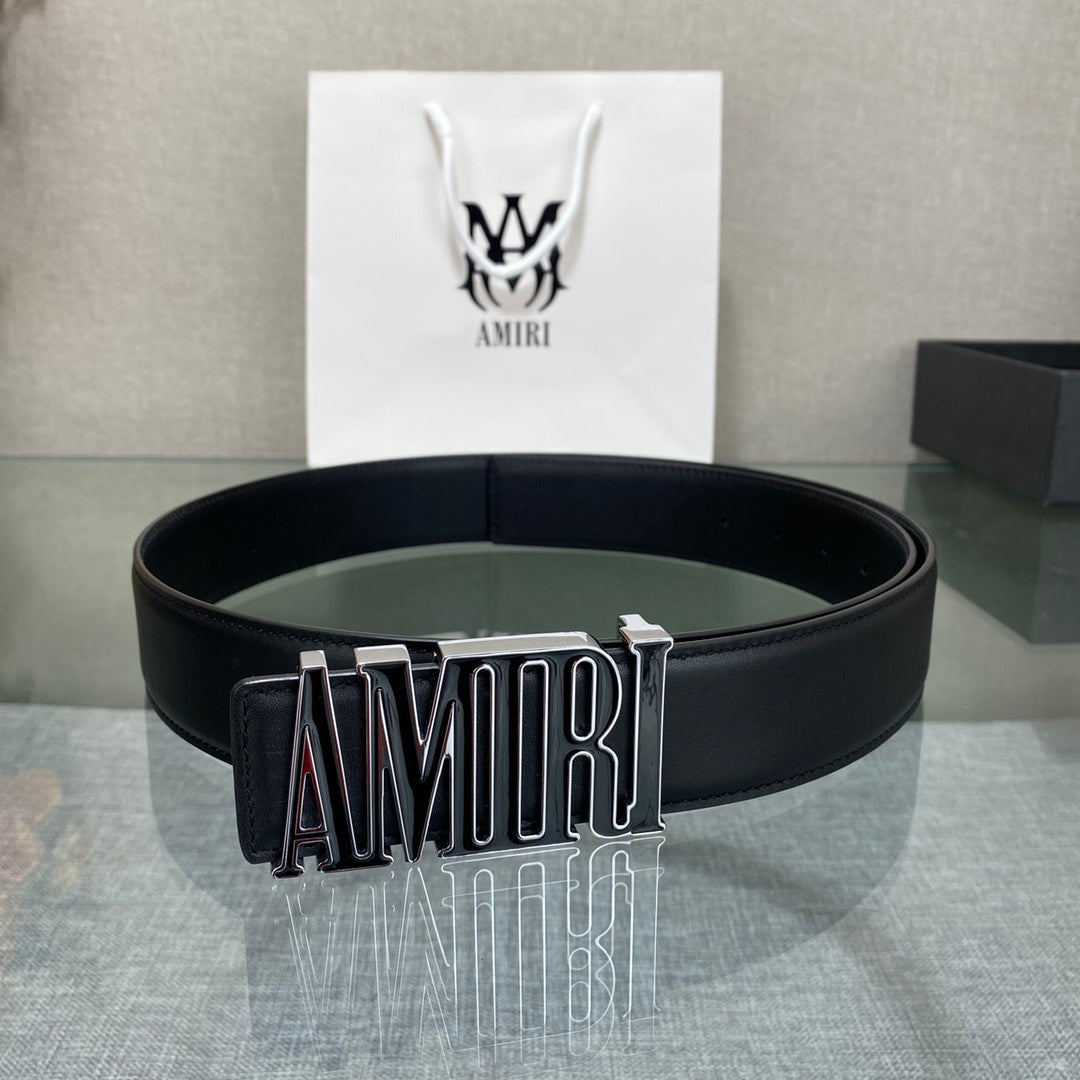Amiri MA QUAD LEATHER 4CM BELT