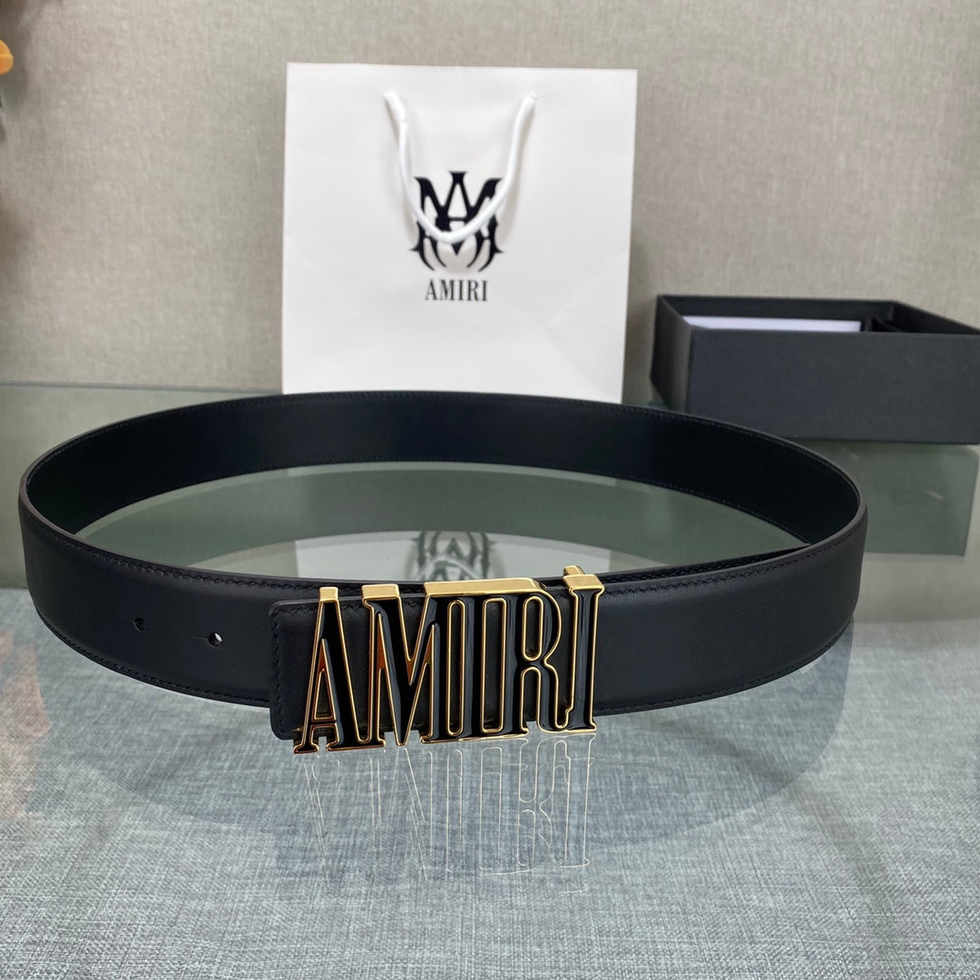 Amiri MA QUAD LEATHER 4CM BELT