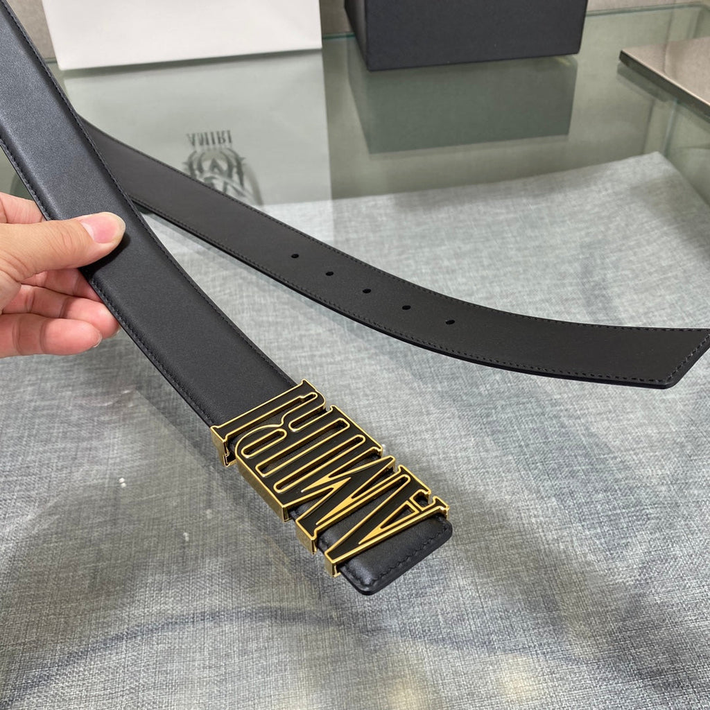 Amiri MA QUAD LEATHER 4CM BELT