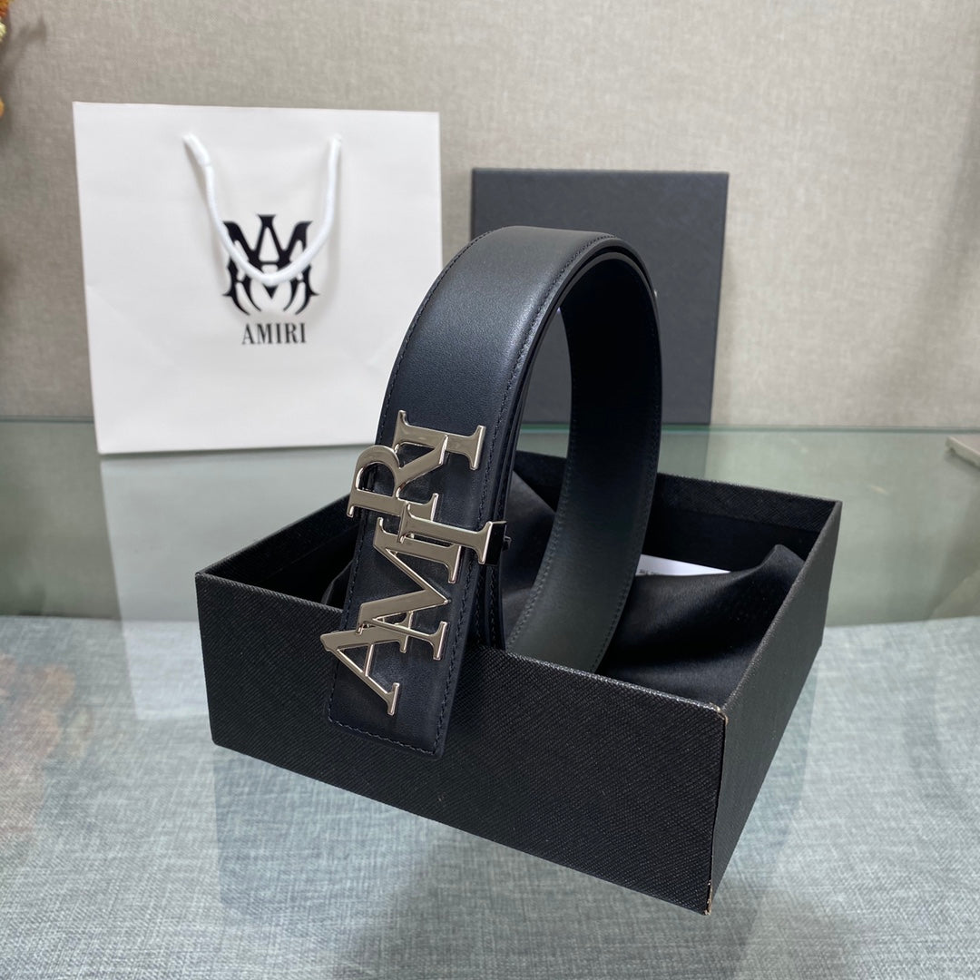 Amiri MA QUAD LEATHER 4CM BELT