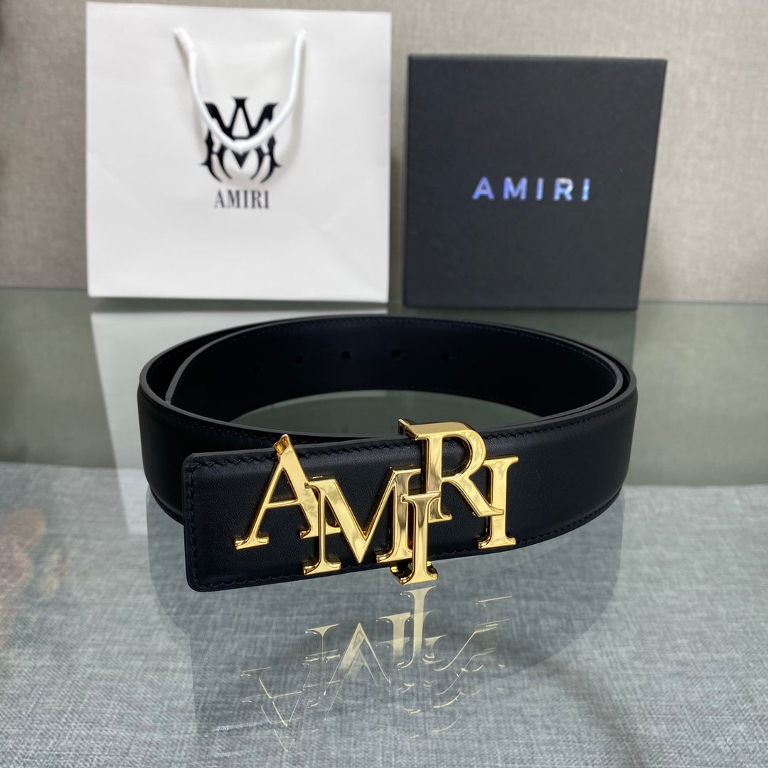 Amiri MA QUAD LEATHER 4CM BELT