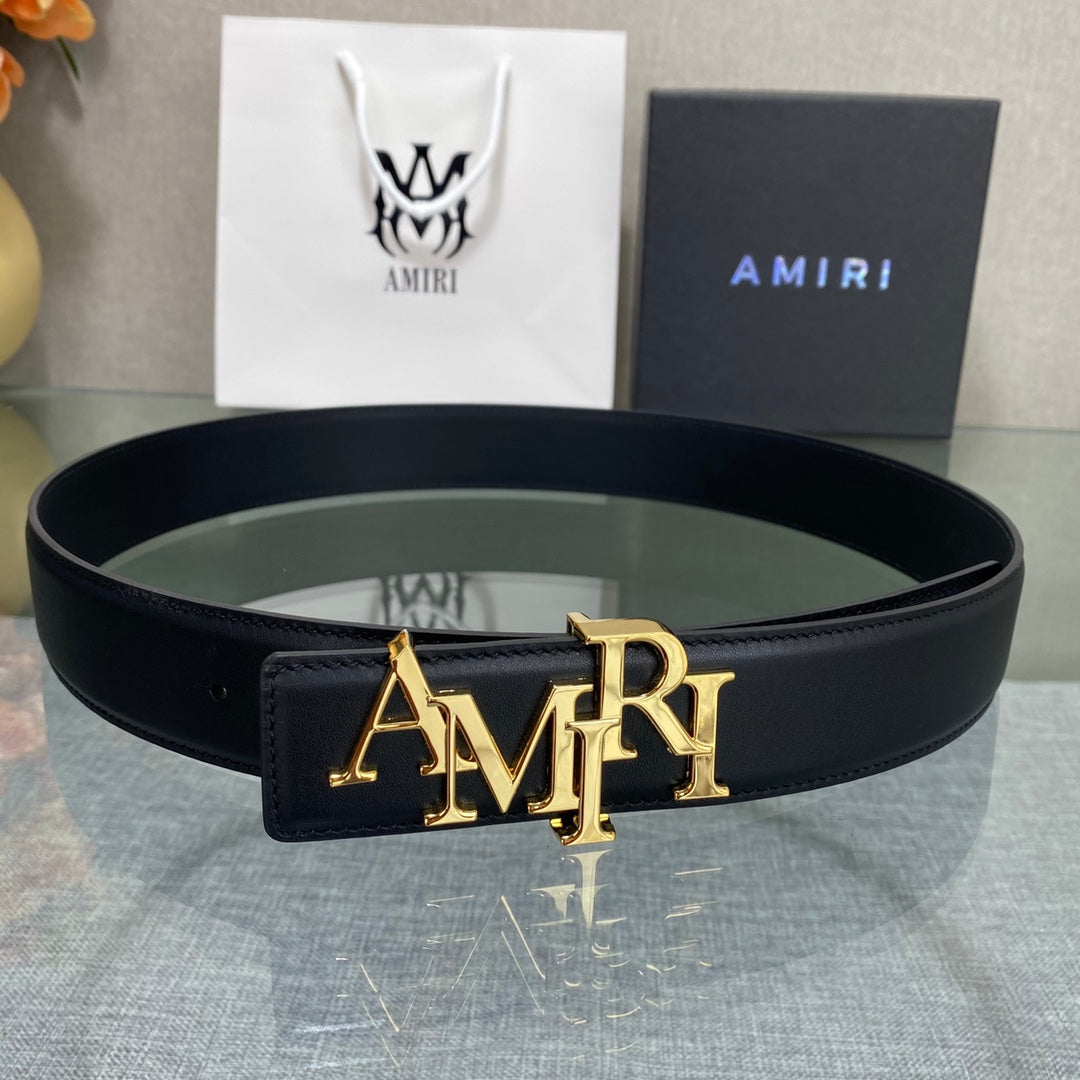 Amiri MA QUAD LEATHER 4CM BELT