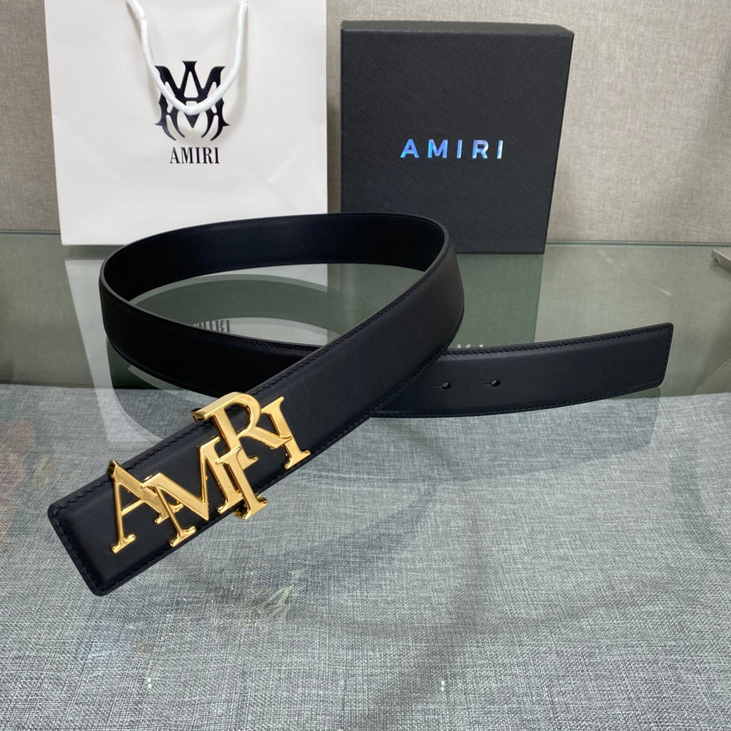 Amiri MA QUAD LEATHER 4CM BELT