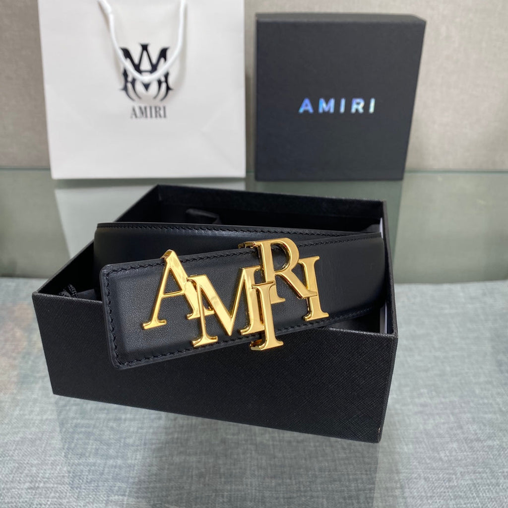 Amiri MA QUAD LEATHER 4CM BELT
